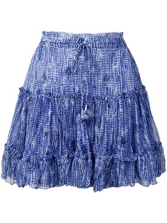 Poupette St Barth А-образная юбка с принтом