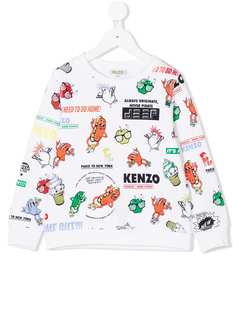 Kenzo Kids толстовка с мультипликационным принтом