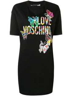 Love Moschino платье трапеция с логотипом