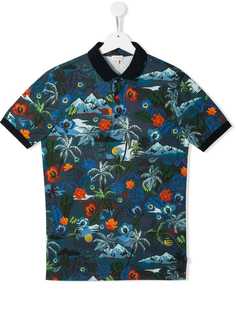 Paul Smith Junior рубашка-поло с тропическим принтом