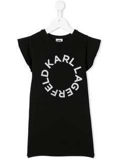 Karl Lagerfeld Kids платье-футболка с логотипом