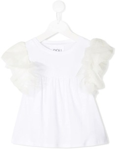 Douuod Kids топ с рукавами из тюля