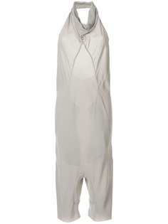 Rick Owens комбинезон с вырезом-халтер и драпировкой