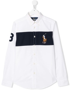 Ralph Lauren Kids рубашка на пуговицах с вышитым логотипом