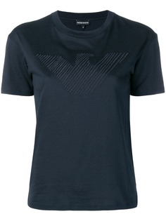 Emporio Armani двухцветная футболка с логотипом