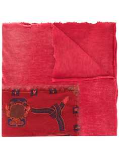 Avant Toi шарф с принтом и необработанными краями