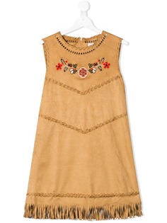 Alberta Ferretti Kids платье с вышивкой