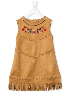 Alberta Ferretti Kids платье с плетением и кисточками