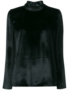 Red Valentino велюровый топ с длинными рукавами
