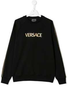 Young Versace толстовка с вышитым логотипом