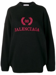 Balenciaga джемпер с вышитым логотипом