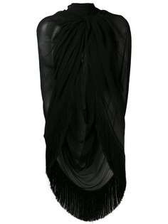 Magda Butrym блузка-кейп с бахромой