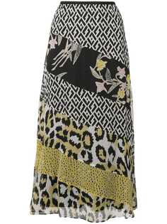 Dvf Diane Von Furstenberg юбка миди в технике пэчворк
