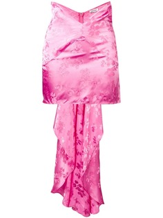 Attico юбка с драпировкой и цветочным принтом