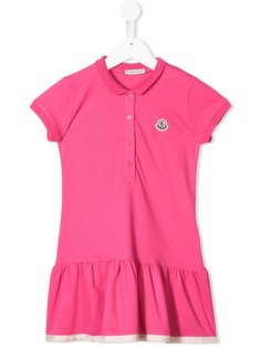 Moncler Kids платье с оборкой на подоле