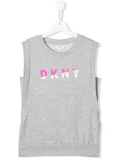 Dkny Kids logo print tank top