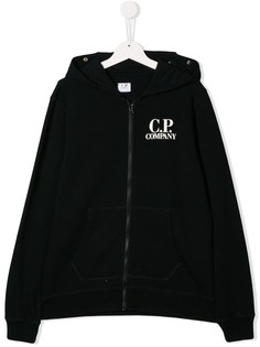 Cp Company Kids худи с принтом и карманом-муфтой