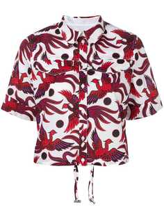 Kenzo укороченная рубашка Flying Phoenix