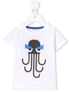 Fendi Kids футболка Octopus с логотипом