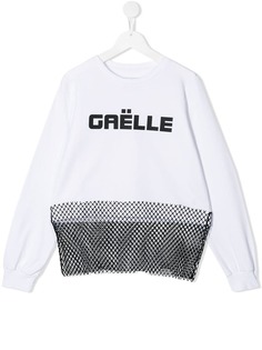 Gaelle Paris Kids толстовка с сетчатой вставкой