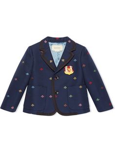 Gucci Kids пиджак с узором пчел