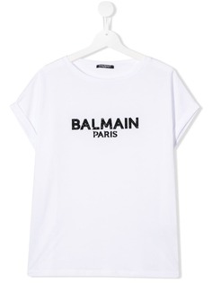 Balmain Kids футболка с логотипом