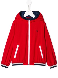 Fay Kids embroidered logo hooded jacket