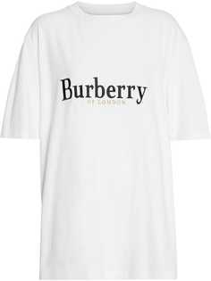 Burberry футболка с вышитым логотипом