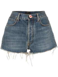 Alanui джинсовые шорты с карманами кроше
