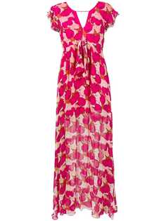 Pinko расклешенное платье макси с цветочным принтом