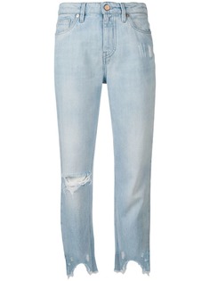 Pt05 прямые джинсы с эффектом потертости