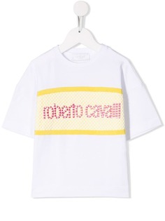 Roberto Cavalli Junior рубашка в клетку с логотипом