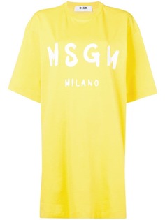 MSGM платье-футболка с логотипом