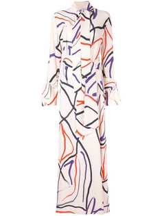 Layeur платье-рубашка с абстрактным принтом