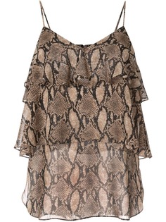 Goen.J топ на бретелях с принтом кожи питона