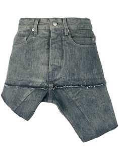 Rick Owens джинсовая юбка асимметричного кроя