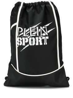 Plein Sport printed satin-shell drawstring backpack