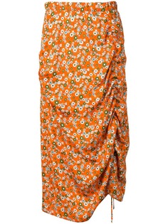 Marco Rambaldi floral print draped skirt