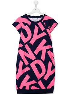 Dkny Kids logo pattern jersey dress