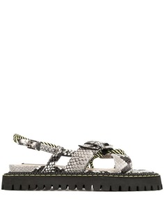 Nº21 snakeskin-effect sandals