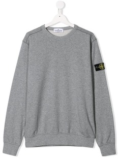 Stone Island Junior толстовка с нашивкой-логотипом