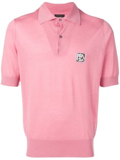 Prada рубашка-поло с логотипом на груди