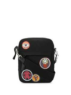 Roberto Cavalli patch-work messenger bag