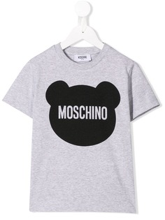 Moschino Kids футболка с принтом логотипа
