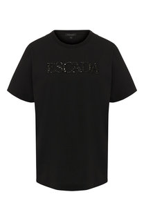 Хлопковая футболка с логотипом бренда Escada