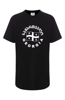 Хлопковая футболка с принтом Vetements