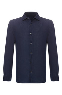 Льняная рубашка с воротником кент 120% Lino