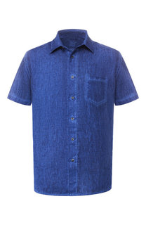 Льняная рубашка с воротником кент 120% Lino