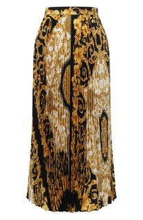 Шелковая юбка с принтом Versace