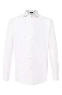 Хлопковая рубашка с воротником кент Zegna Couture